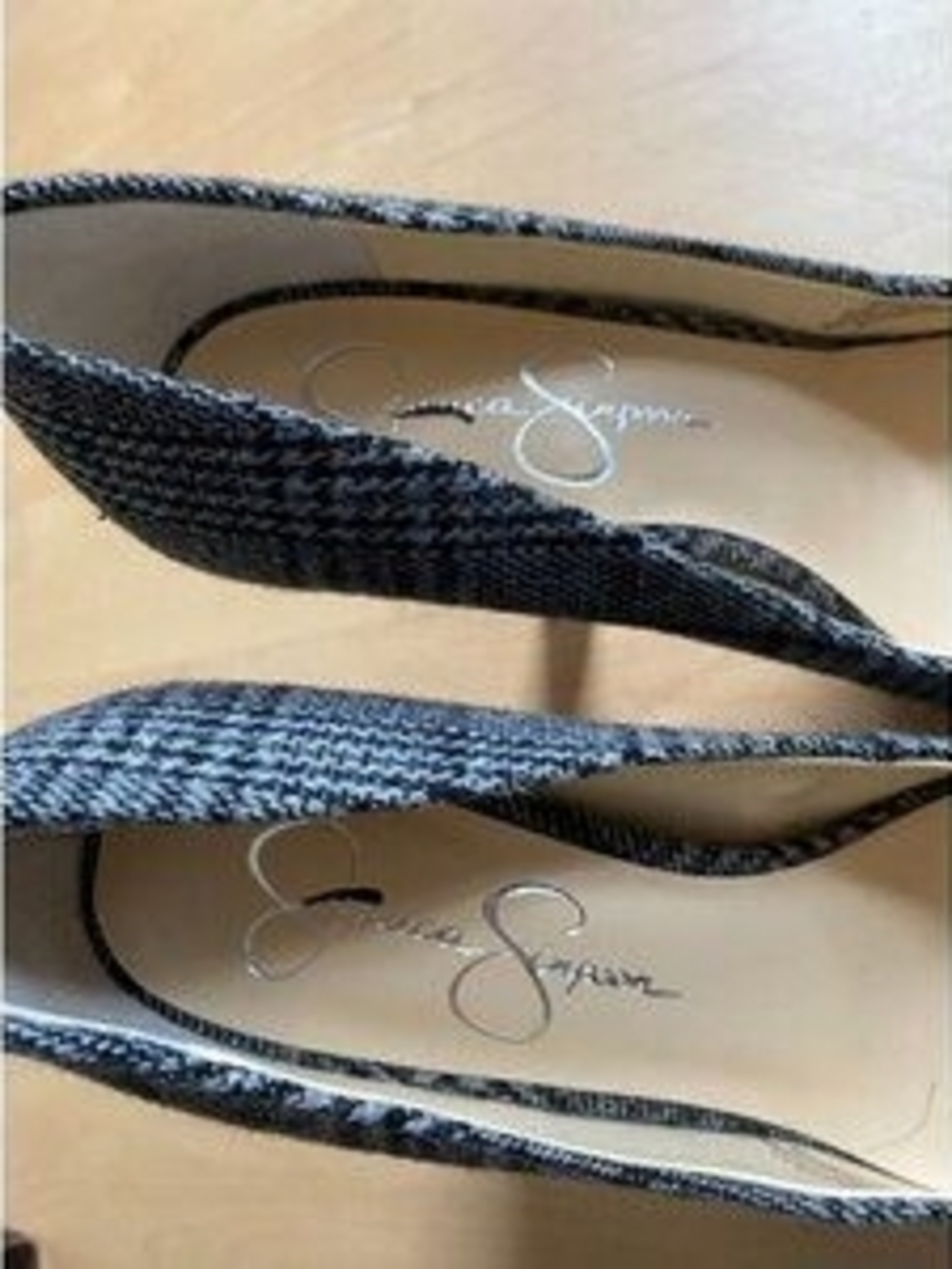 bloom Gray Plaid Platform Pumps - Women's High Heels - Picture 4 of 6